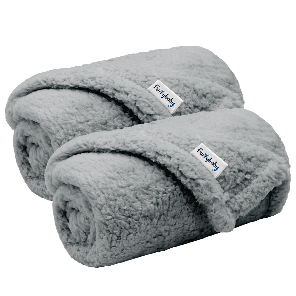 Manta FurryBaby suave para perros pequeños en el sofá, confort cálido y protección.