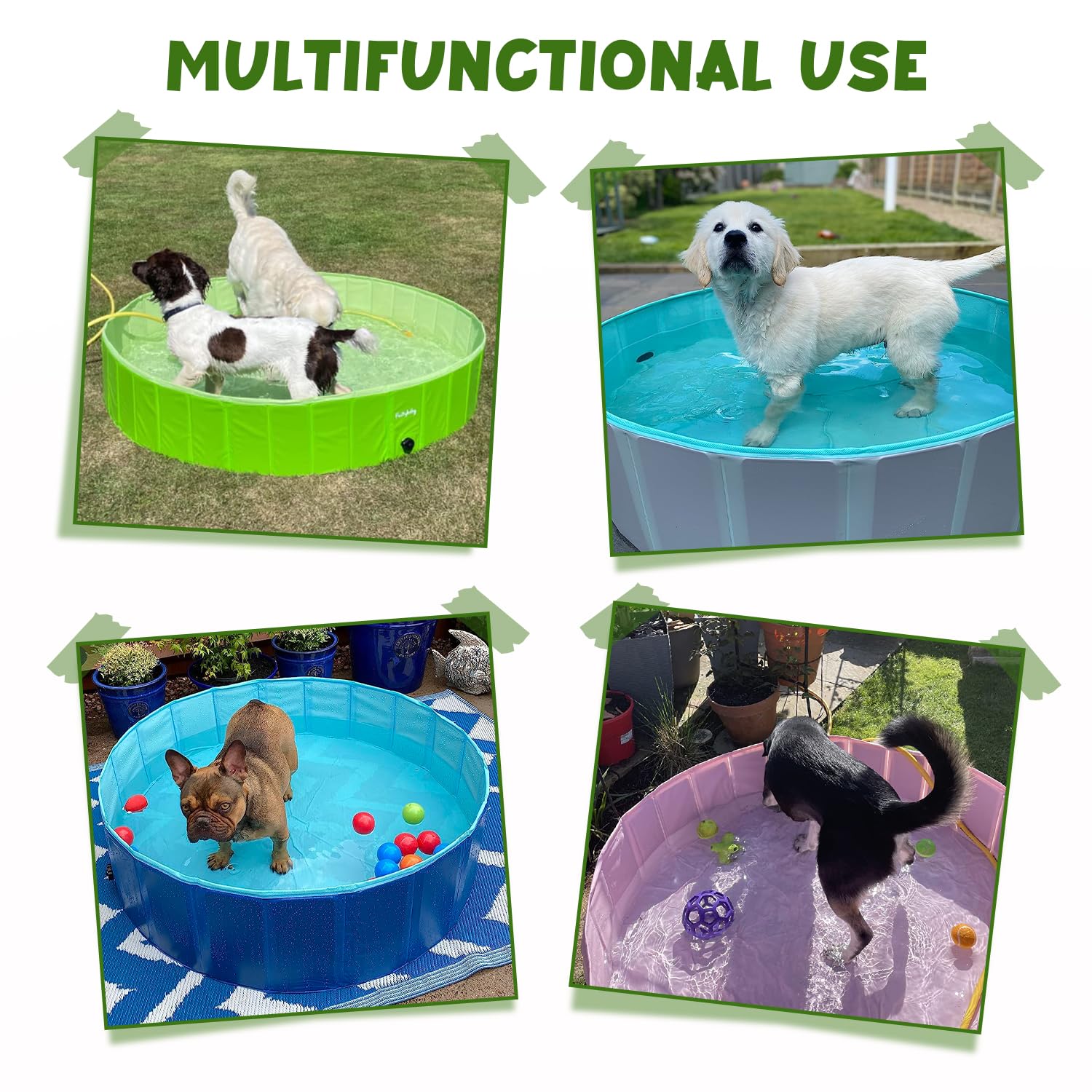 furrybaby piscina-perro-47pulgadas ofrece espacio amplio para razas medianas.