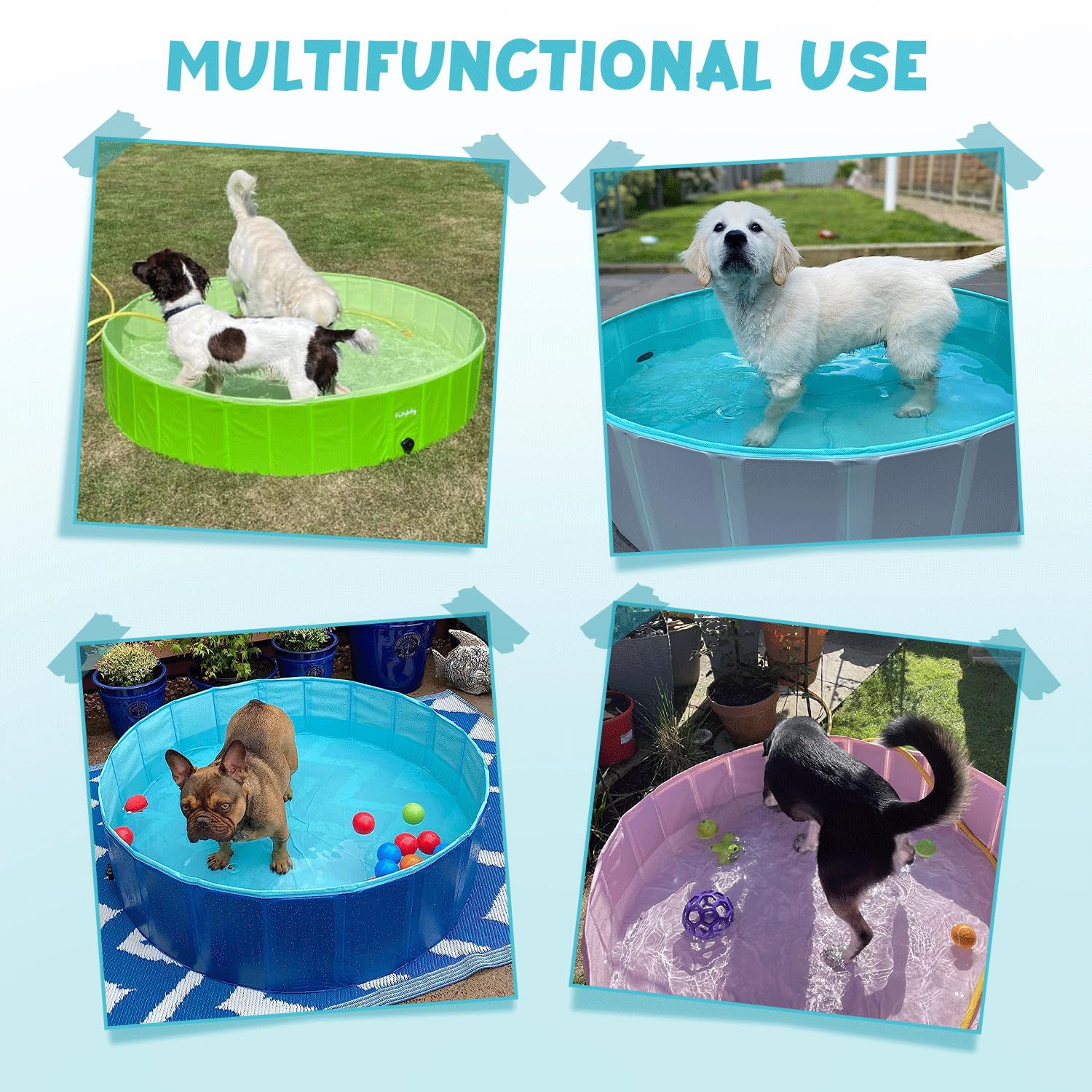 Diámetro de 39 pulgadas, piscina Furrybaby ofrece amplia área de juego.