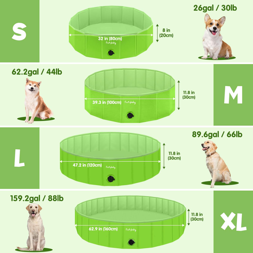 furrybaby piscina-perro-transporte-plegable fácil de guardar y llevar en viajes.