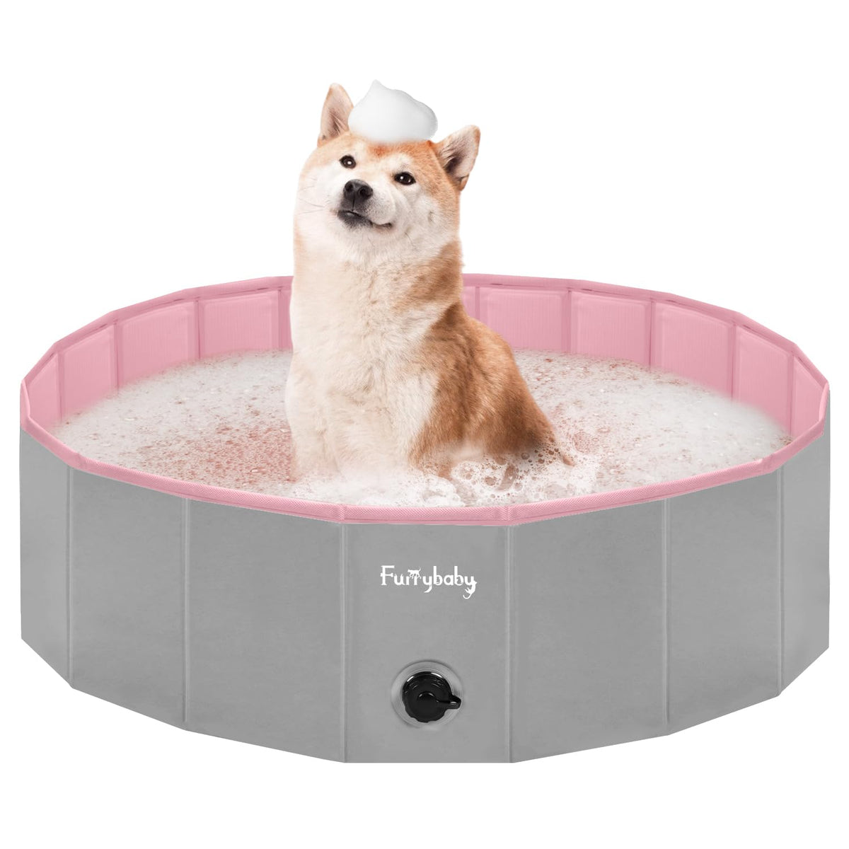 Piscina Furrybaby para perros y niños con base antideslizante.