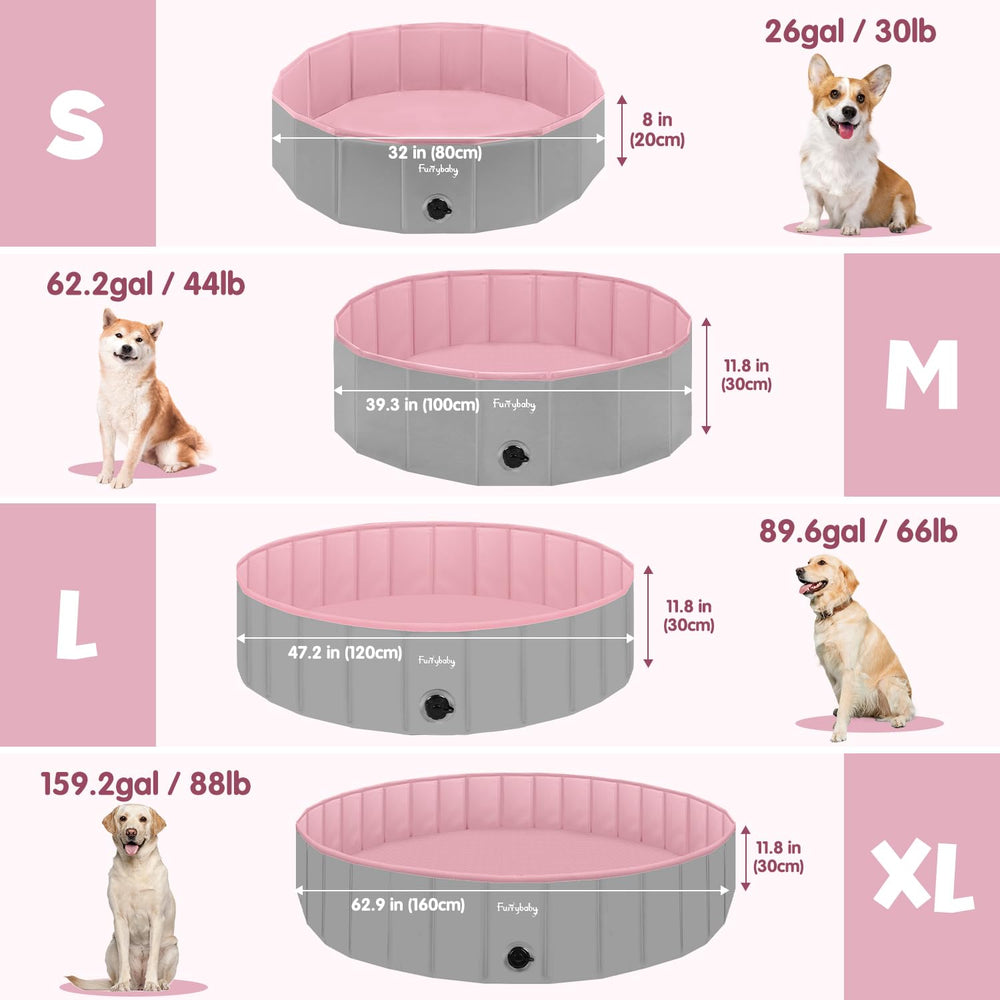 Uso exterior de la piscina Furrybaby para juego y baño.