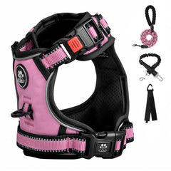 Arnés FURRYFECTION XL sin tirones en el dorso para paseos más suaves.