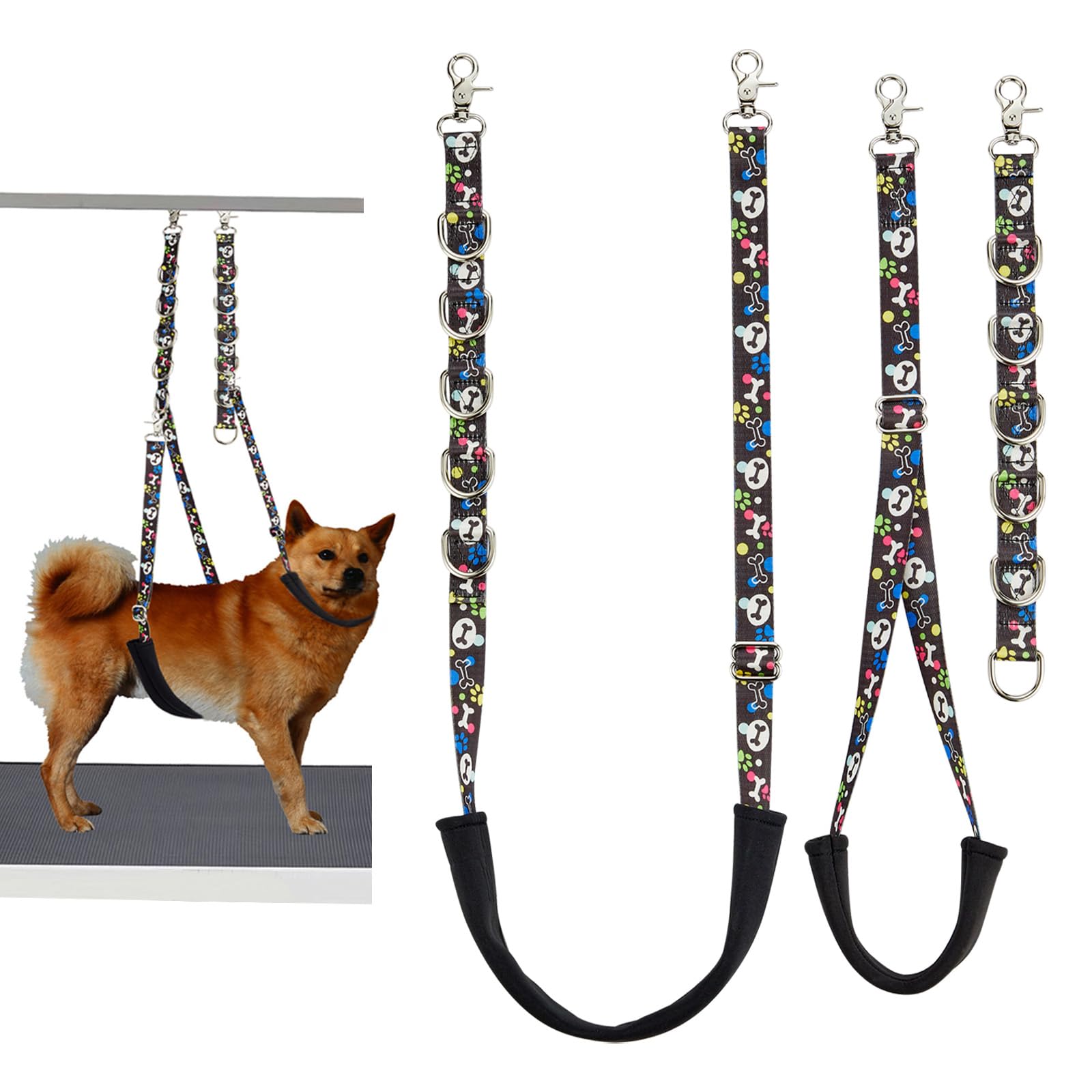 Cinturón de vientre FURSDOLY con diseño de patita y hueso, ideal para sesiones seguras.
