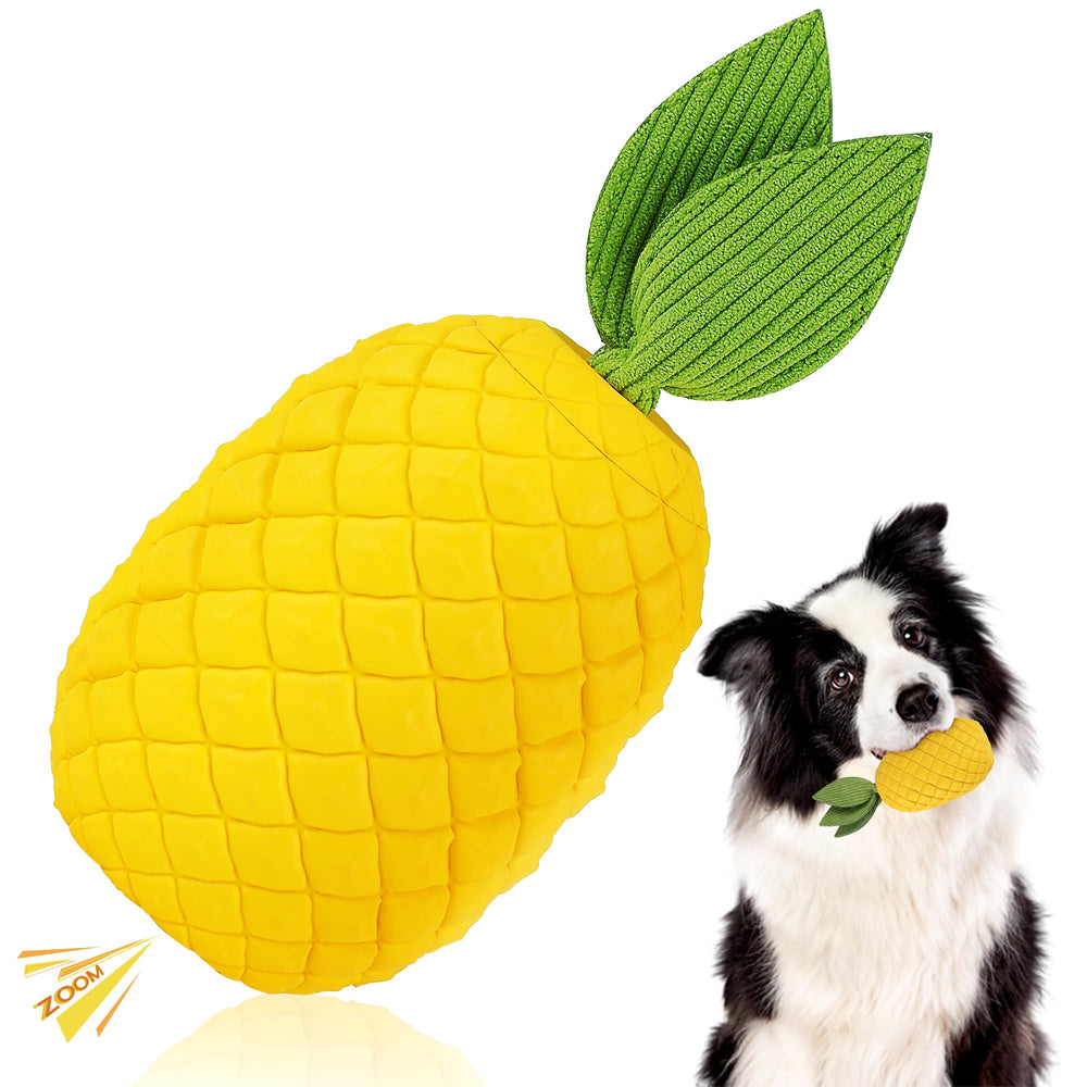 Juguete piña de FurtasticFinds, duradero para mordedores grandes.