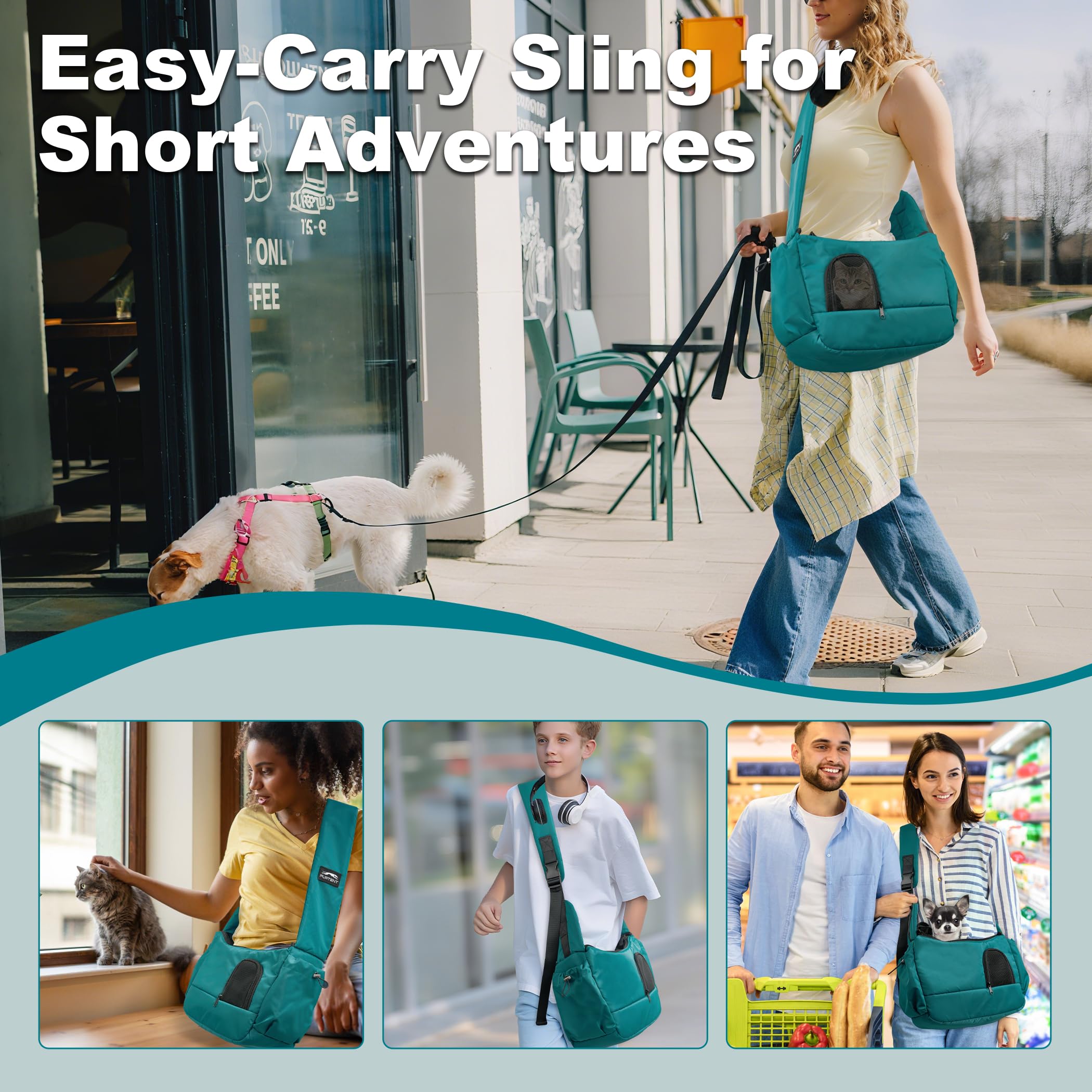 Furtent Cat Sling materiales resistentes para uso diario y viajes
