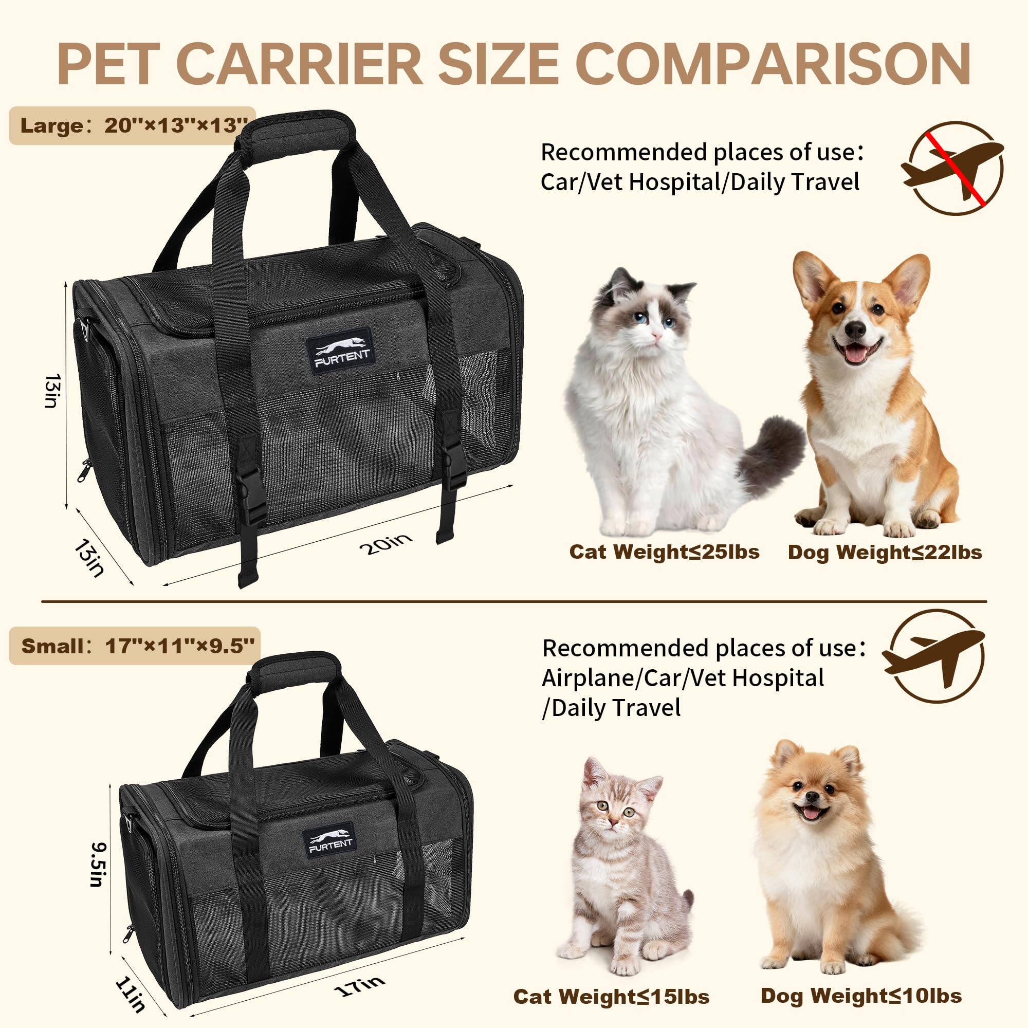 Furtent correa de hombro regulable para llevar manos libres.