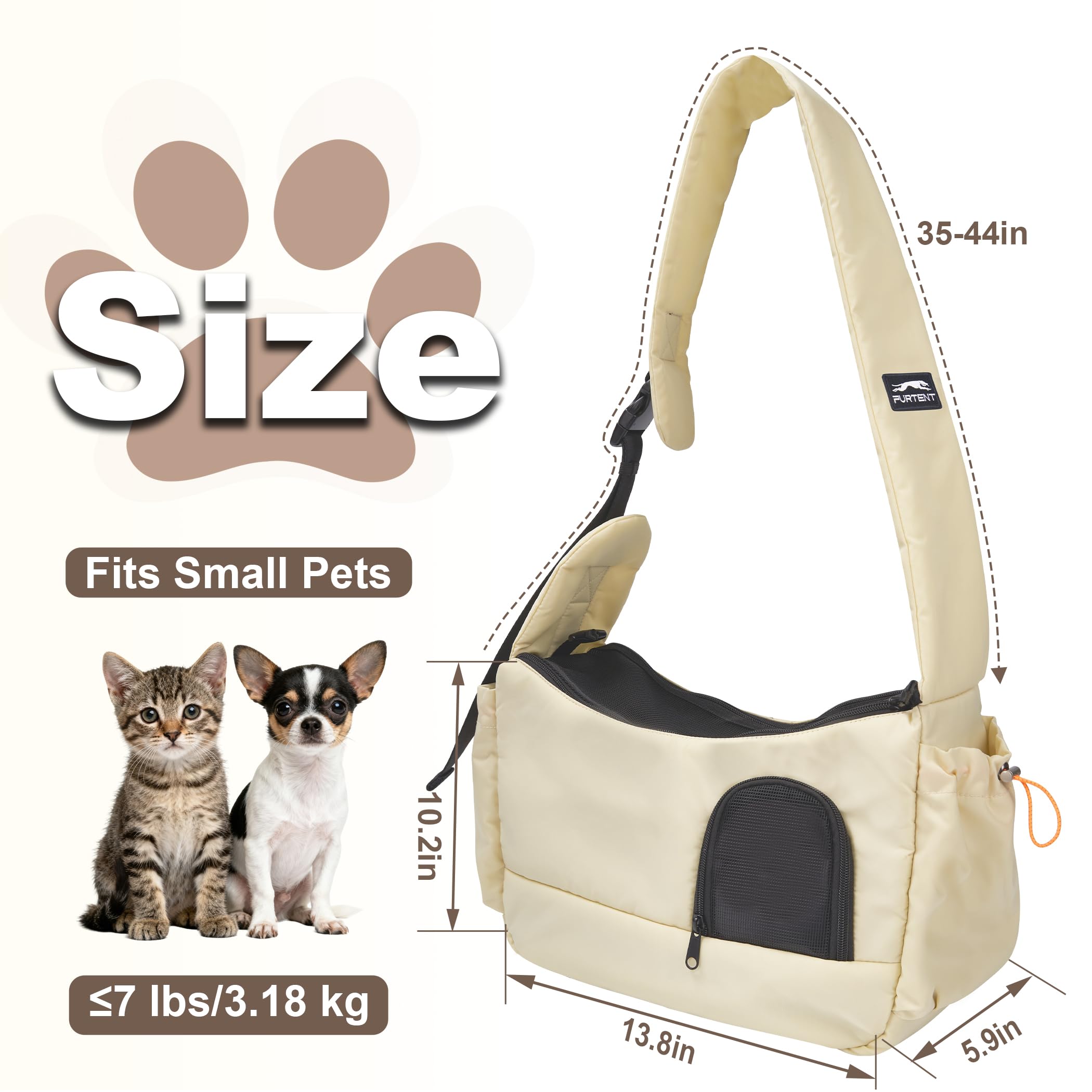 Materiales resistentes: nylon 420D y malla duradera en el Furtent sling.