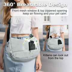 Sling Furtent con malla ventilada para mantener a tu mascota fresca.