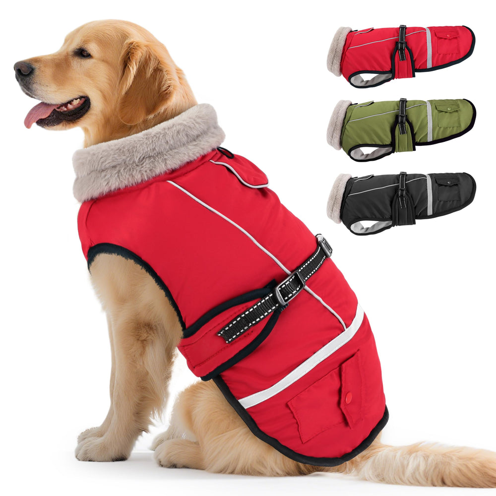 FURTIME abrigo para perro XL con cierre y ajuste para un encaje cómodo.
