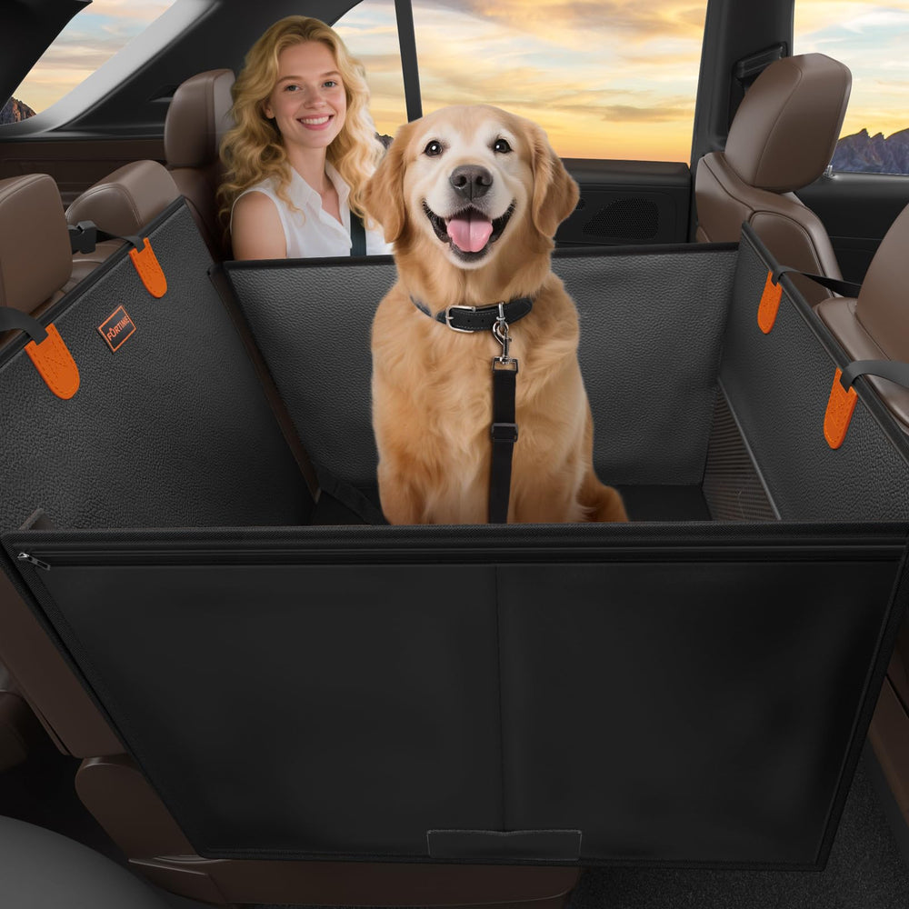FURTIME: asiento-coche-perros-grande-cuero-pu protege los asientos y evita salpicaduras