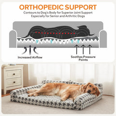 FURTIME cabezal-acolchado-perro-grande: apoyo cervical cómodo
