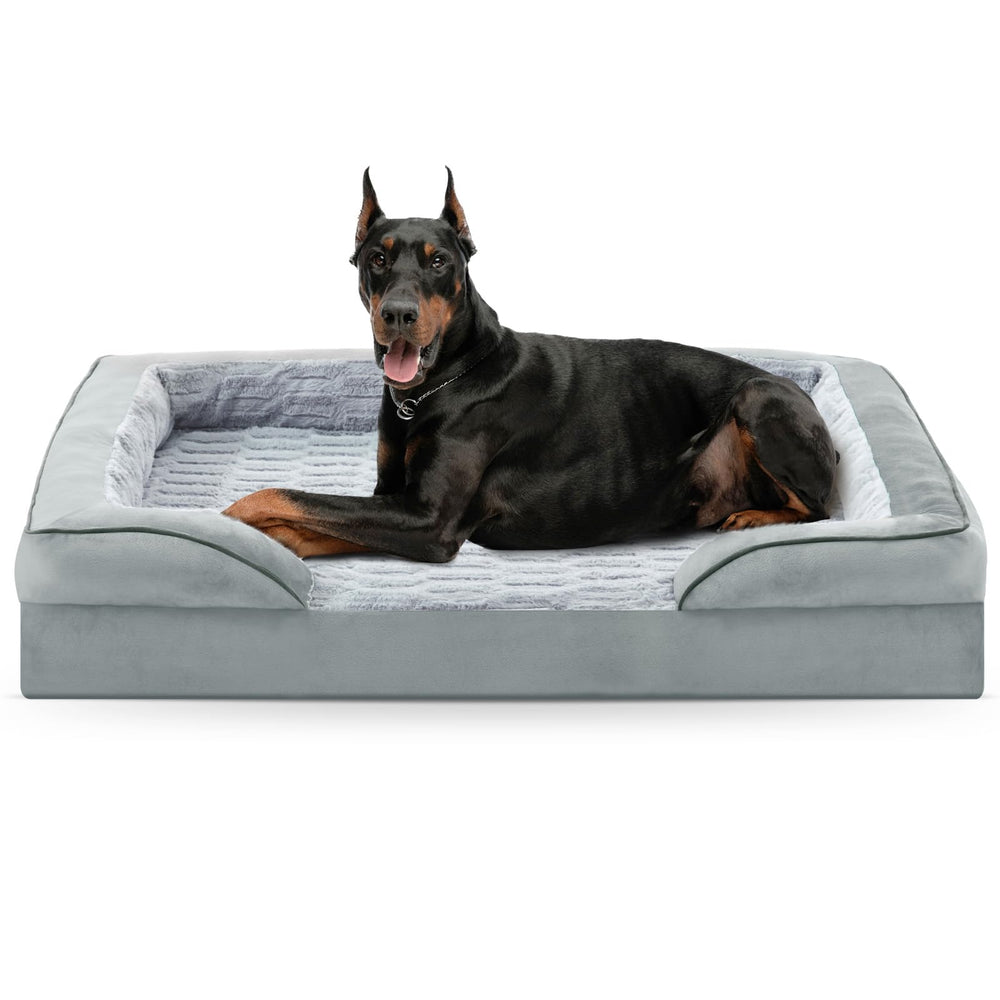 Cama ortopédica FURTIME para perros extra grandes con soporte de articulaciones.