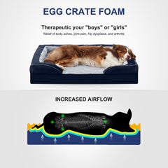 Espuma de soporte de alta densidad en cama Furtime para perros pequeños, distribución del peso.