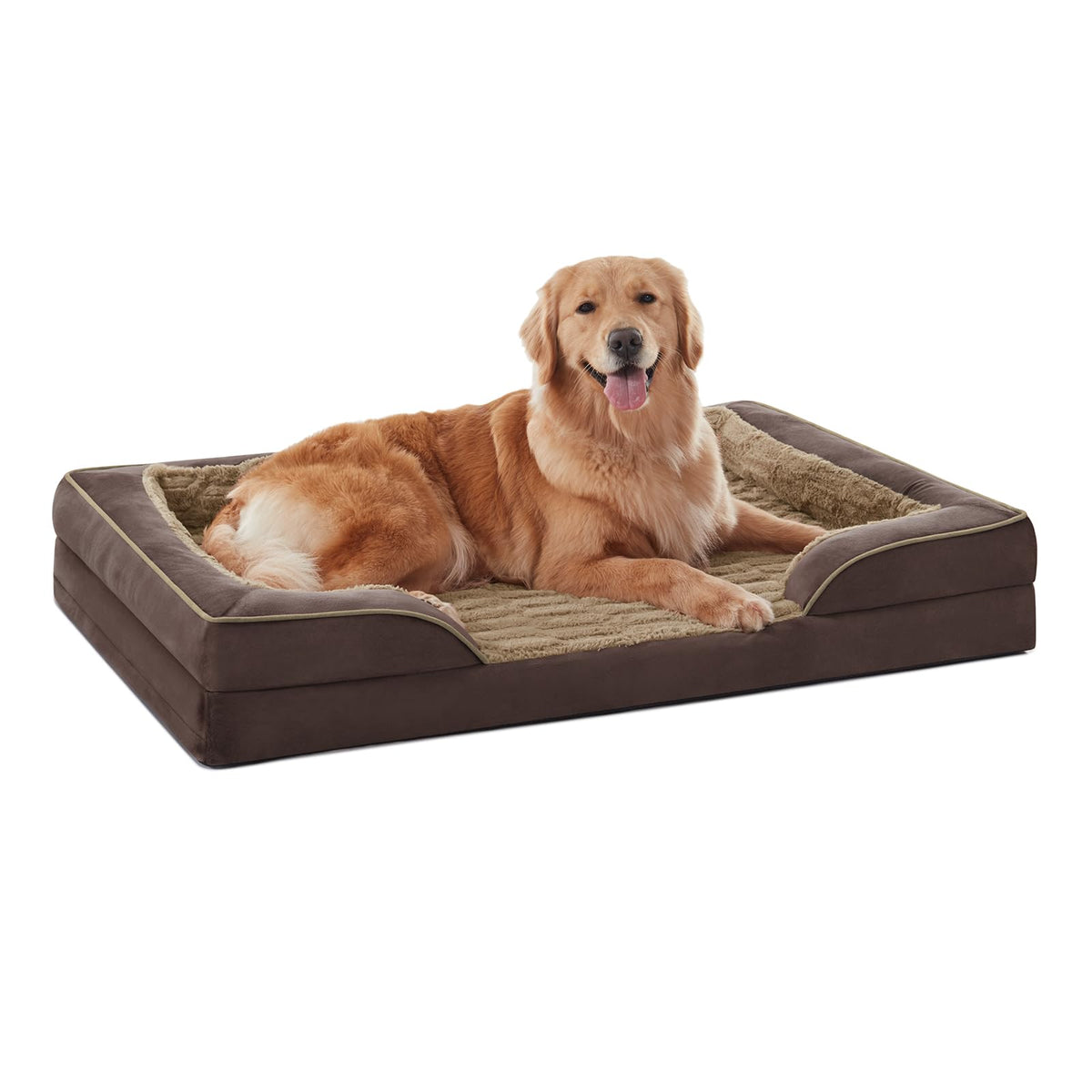 Cama ortopédica FURTIME para perros XL con espuma de alta densidad para soporte.