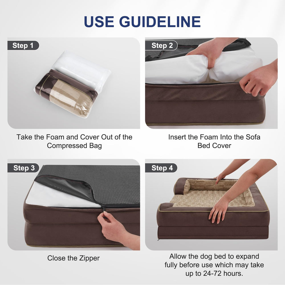 Cama de tamaño XXL para perros grandes, superficie amplia.