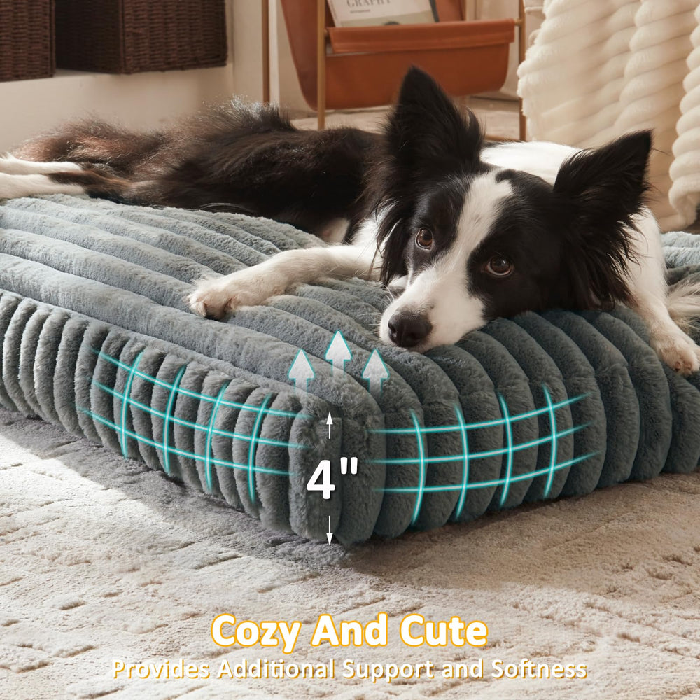 FURTIME: cama gris con diseño adorable y acogedor.