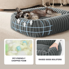 Cama FURTIME con soporte cuello elevado para descanso óptimo.