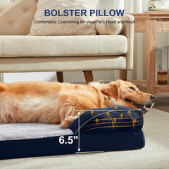 FURTIME cama ortopédica XL, almohadilla de espuma de alta densidad para soporte estable.
