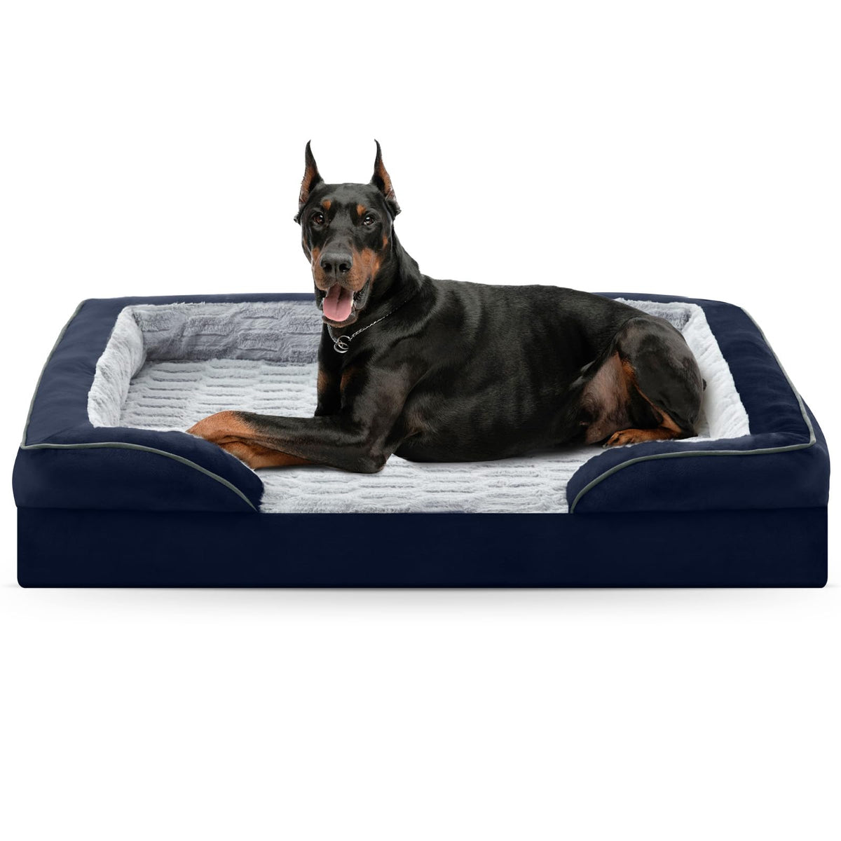 FURTIME cama ortopédica XL con funda lavable para limpieza rápida.