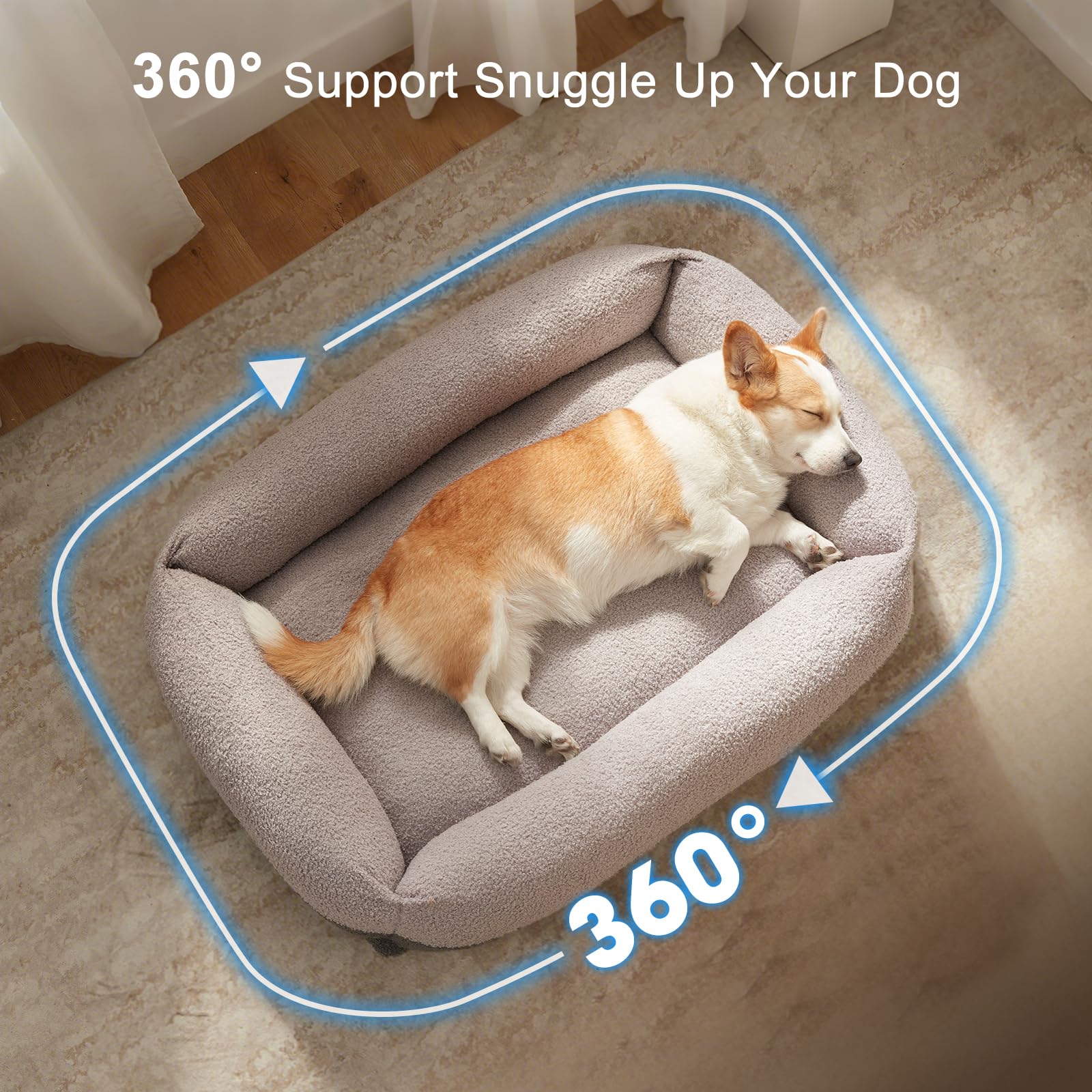 FURTIME cama perro XL, tallas variables para ajustar mejor.