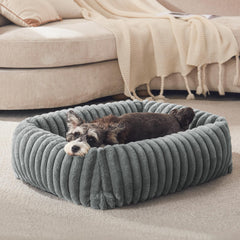 Cama FurTIME para perros pequeños con cabecera elevada para cuello cómodo