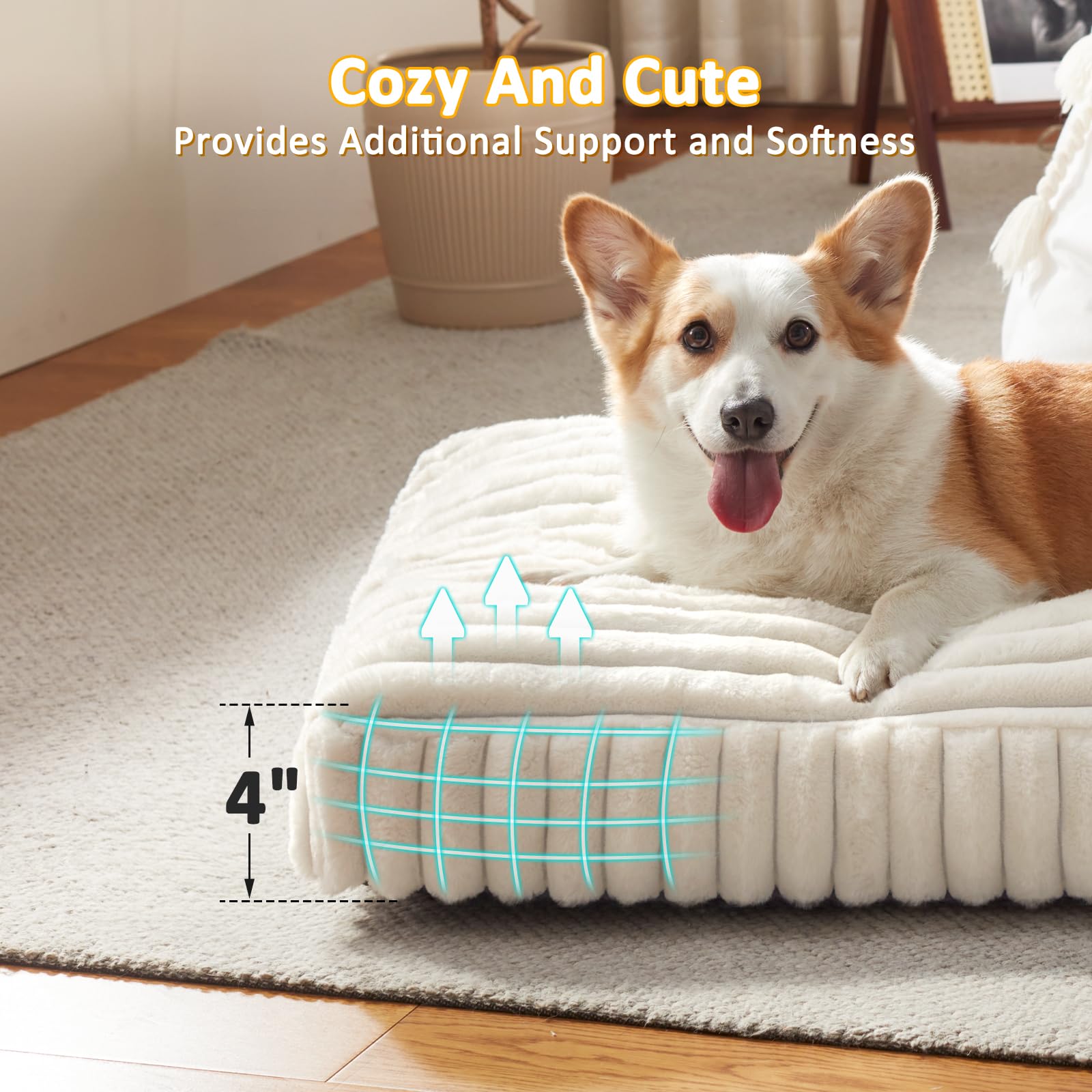 Funda lavable Furtime para cama de perro, fácil limpieza.