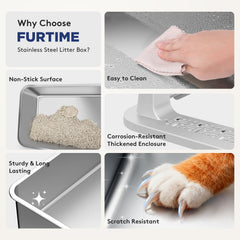 FURTIME interior privado para gatos pequeños mantiene higiene