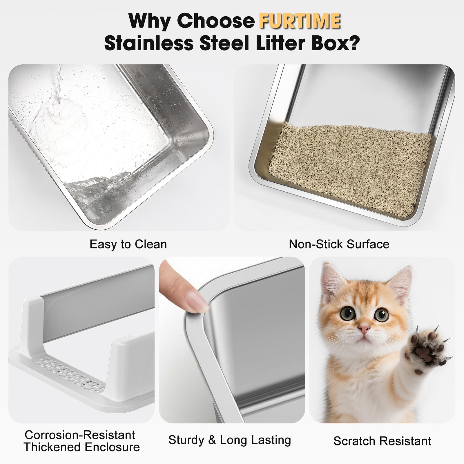 FURTIME limpieza fácil con agua y jabón suave