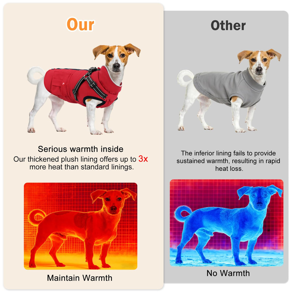 FURTIME chaqueta con arnés integrado para paseos seguros sin necesidad de arnés adicional.