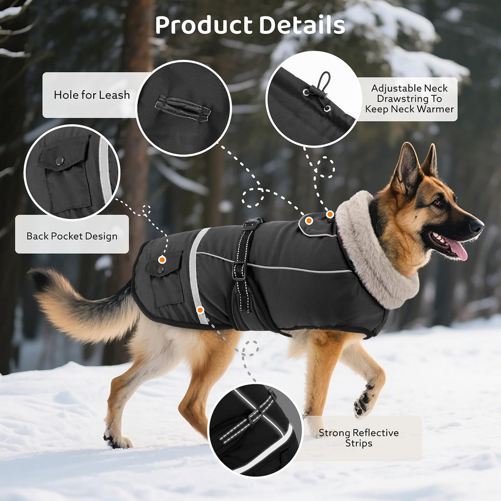 FURTIME chaqueta de invierno para perros, fácil de colocar y cómoda