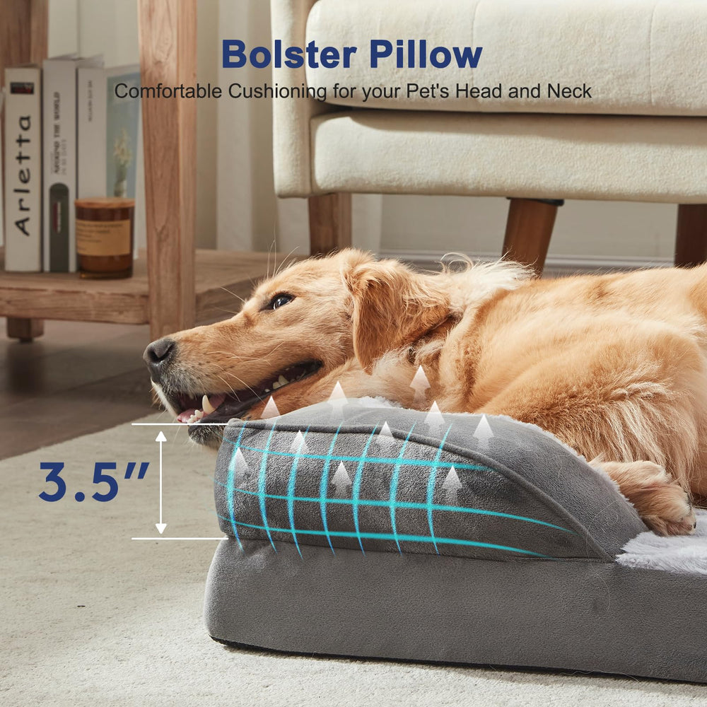 Superficie suave FURTIME, cama antideslizante con felpa de bambú para perros.