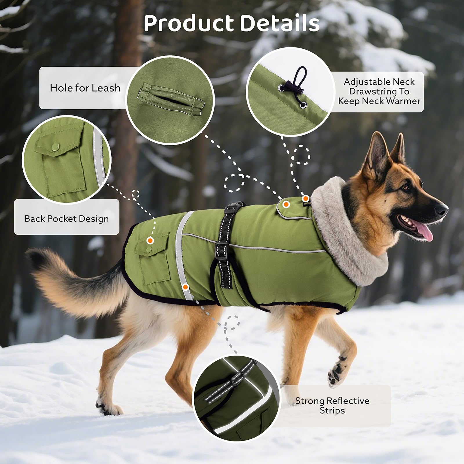 FURTIME seis-tallas disponibles para perros pequeños a grandes.