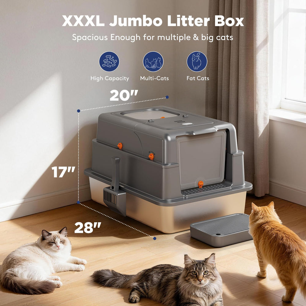 FURTIME XXXL: vista de entrada superior para gatos grandes