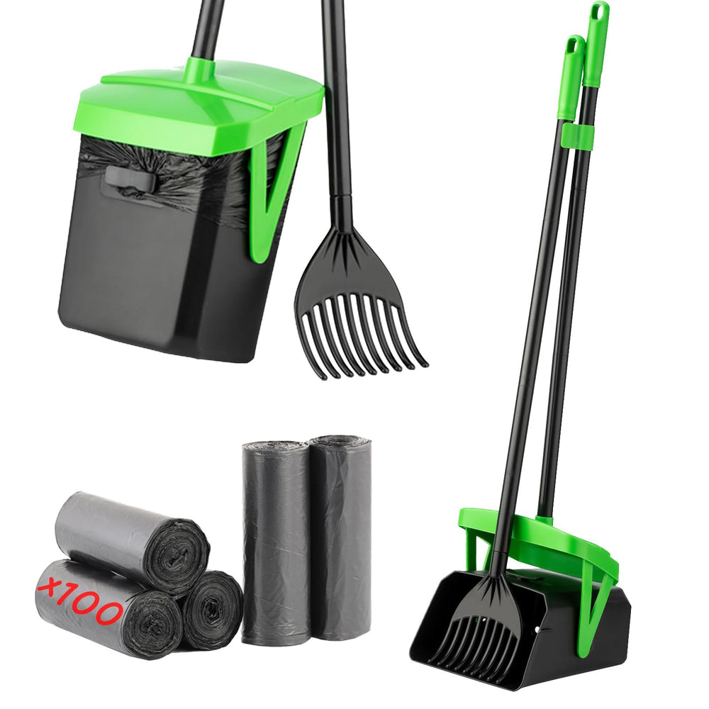 FUSBUNTY recogedor giratorio con tapa para jardines, control de olores.