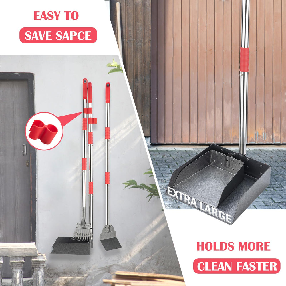 FUSBUNTY recogedor-excrementos acero-inoxidable duradero para uso al aire libre