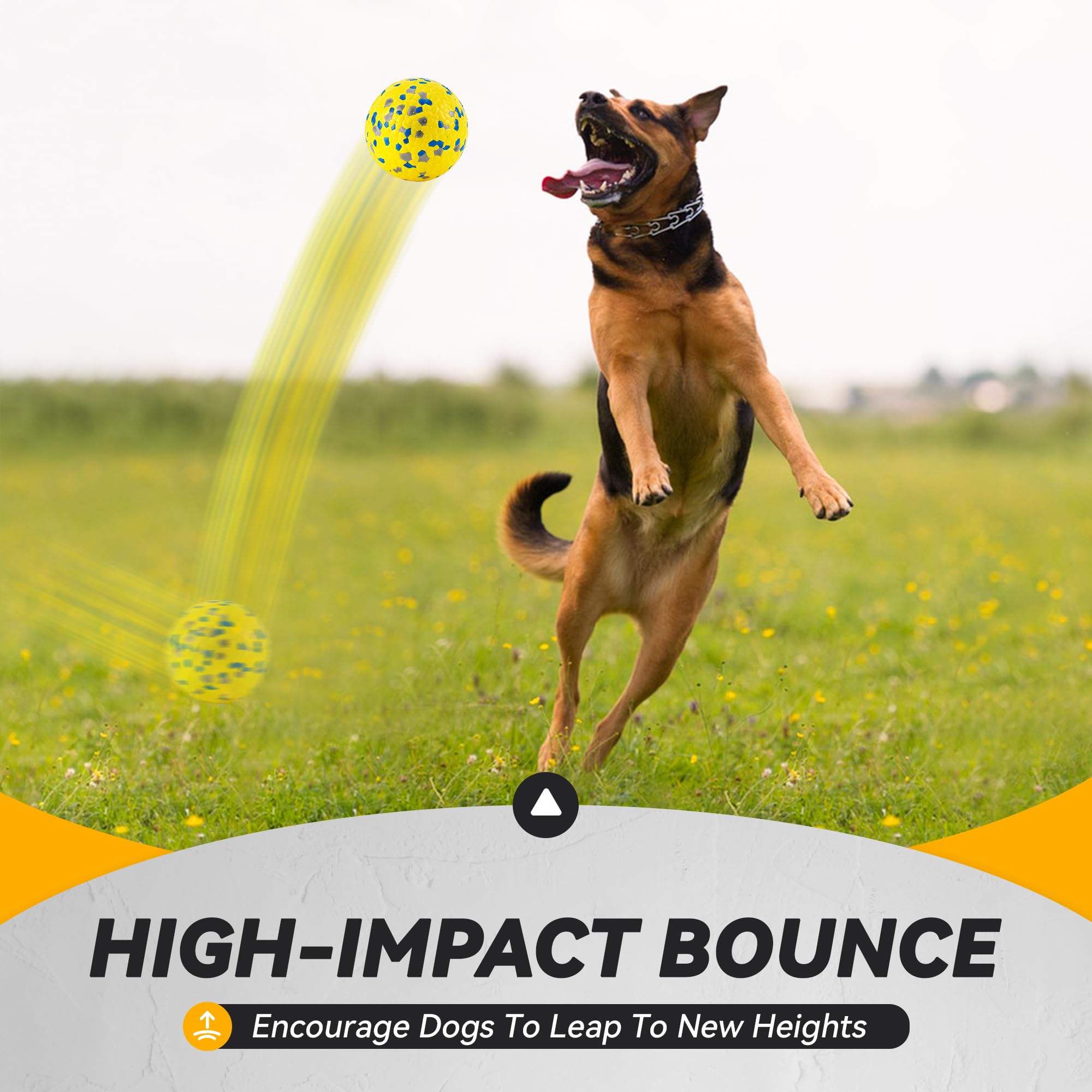 FUSOTO pelota de alto rebote, perfecta para perros activos.