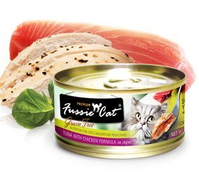 Fussie Cat variedad de sabores, opcion versatil para gatos.