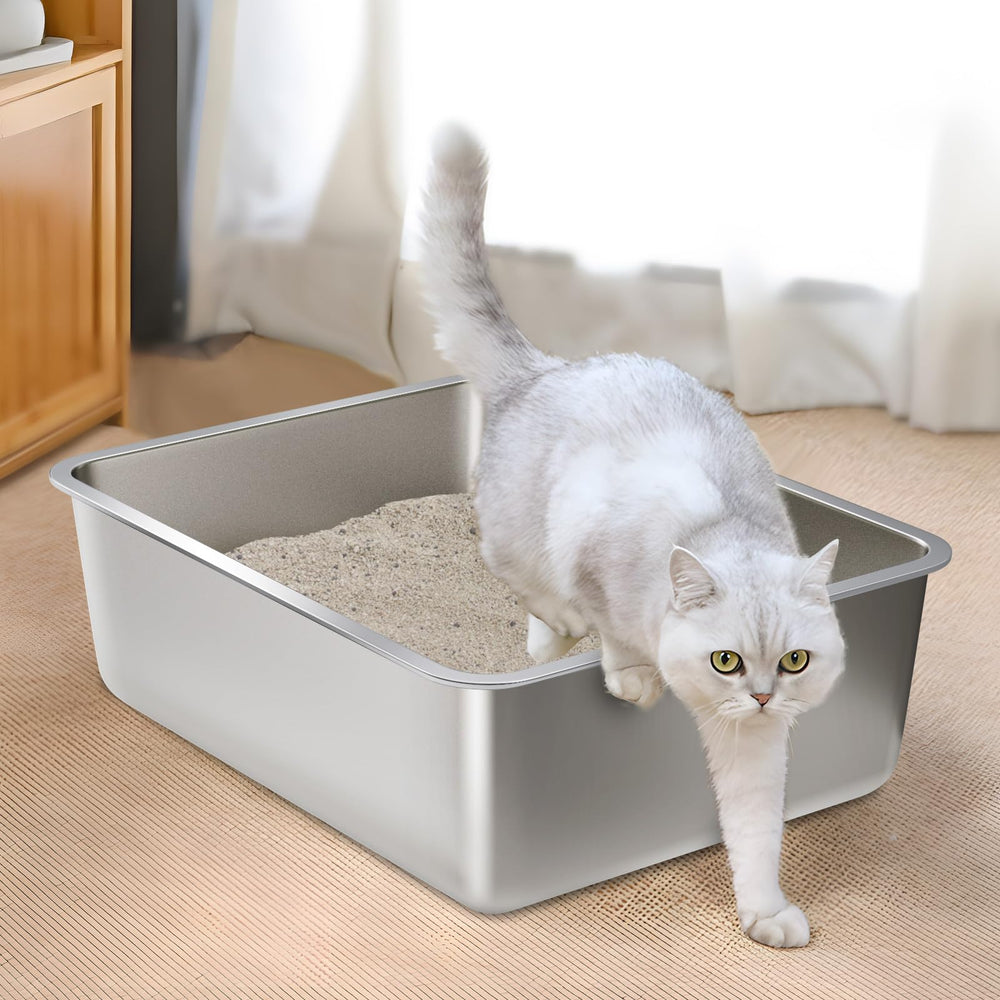 FUTAM bandeja para varias mascotas, ideal para hogares con gatos y conejos.