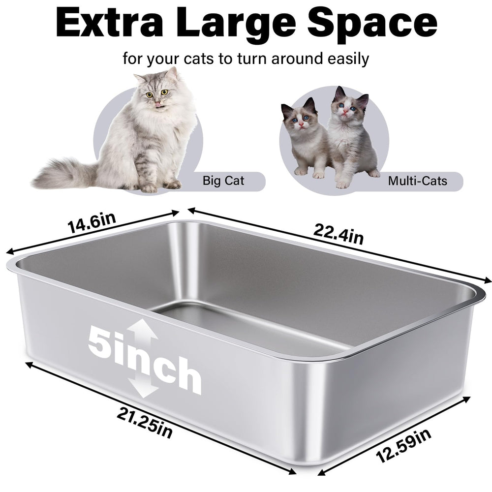 FUTAM caja arenero para gatos, 2 unidades para hogares con varias mascotas