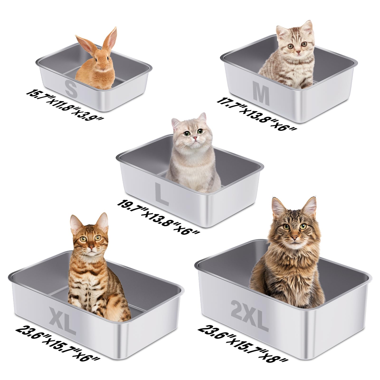 Bandeja FUTAM extragrande para gatos de hasta 20 libras.