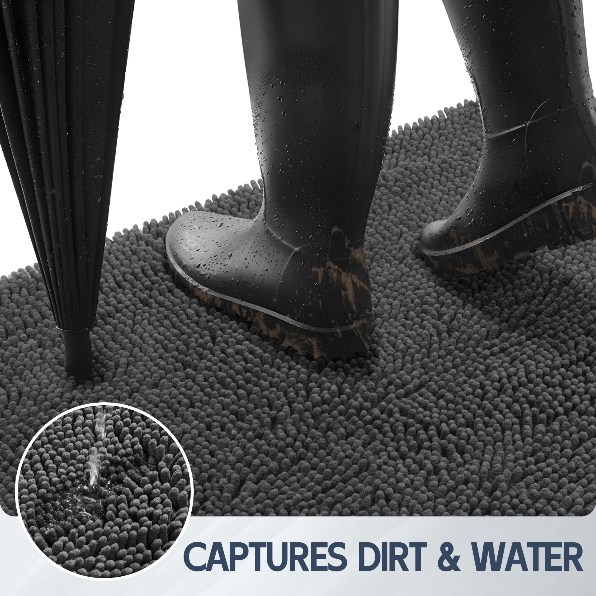 Futurwit felpudo absorbente capta agua y suciedad de patas y botas