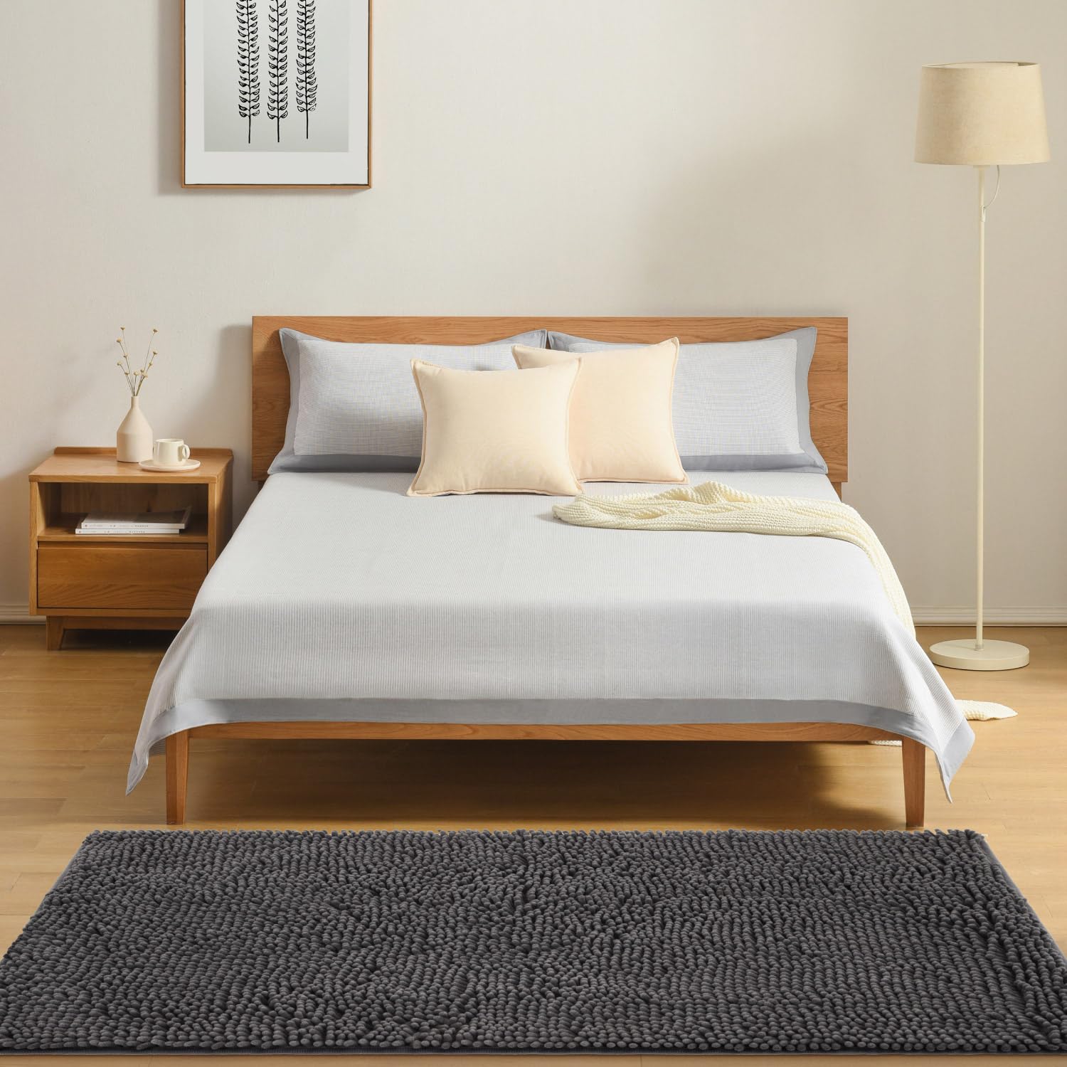 Futurwit felpudo gris de 48x36 pulgadas para hogares activos