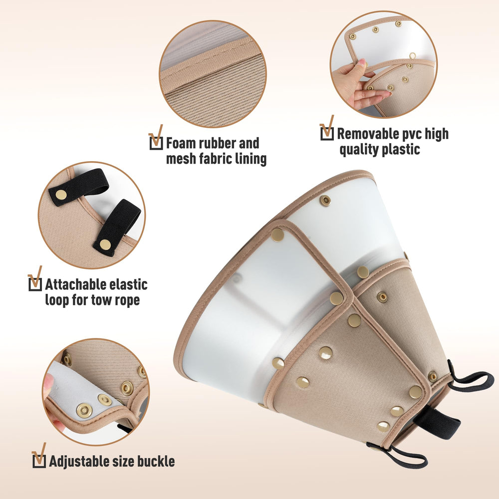 Collar cono suave Fuz Bigaza para perro pequeño, diseño seguro