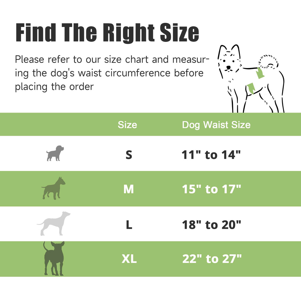 Pañales absorbentes reutilizables Fuz Bigaza para perro macho, fáciles de lavar.