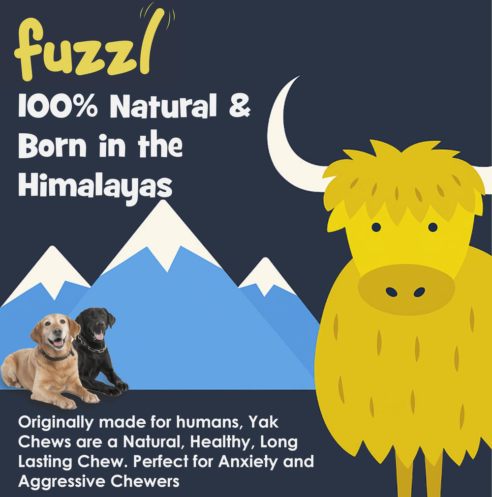 Fuzzl Yak Chews sin gluten: opción natural para perros sensibles.