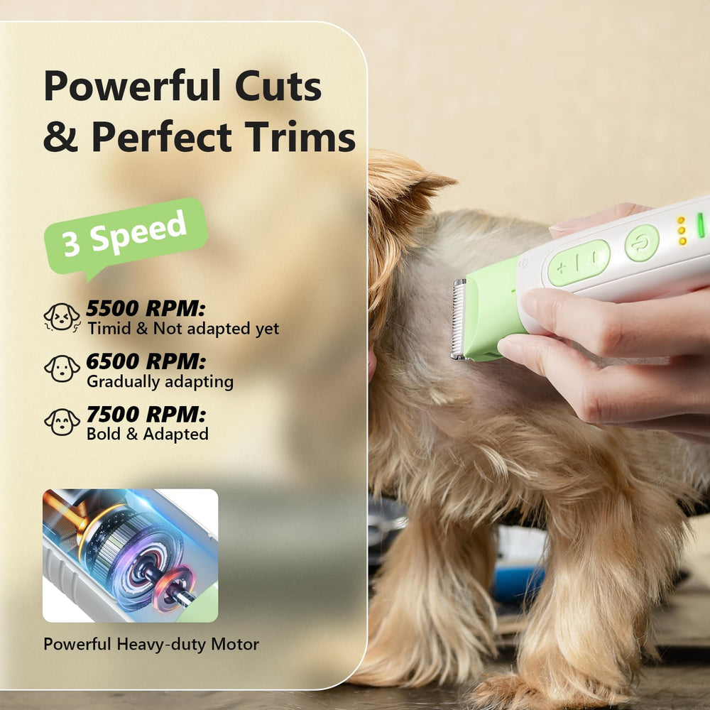 Cabezales de corte desmontables de FuzzyFix para pelaje preciso.