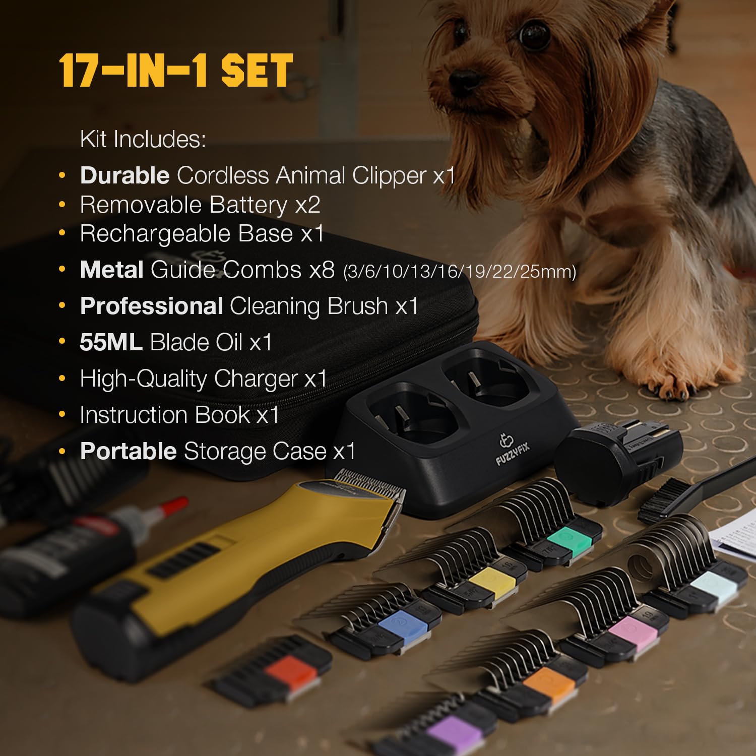 Estuche de transporte FuzzyFix para llevar el kit completo