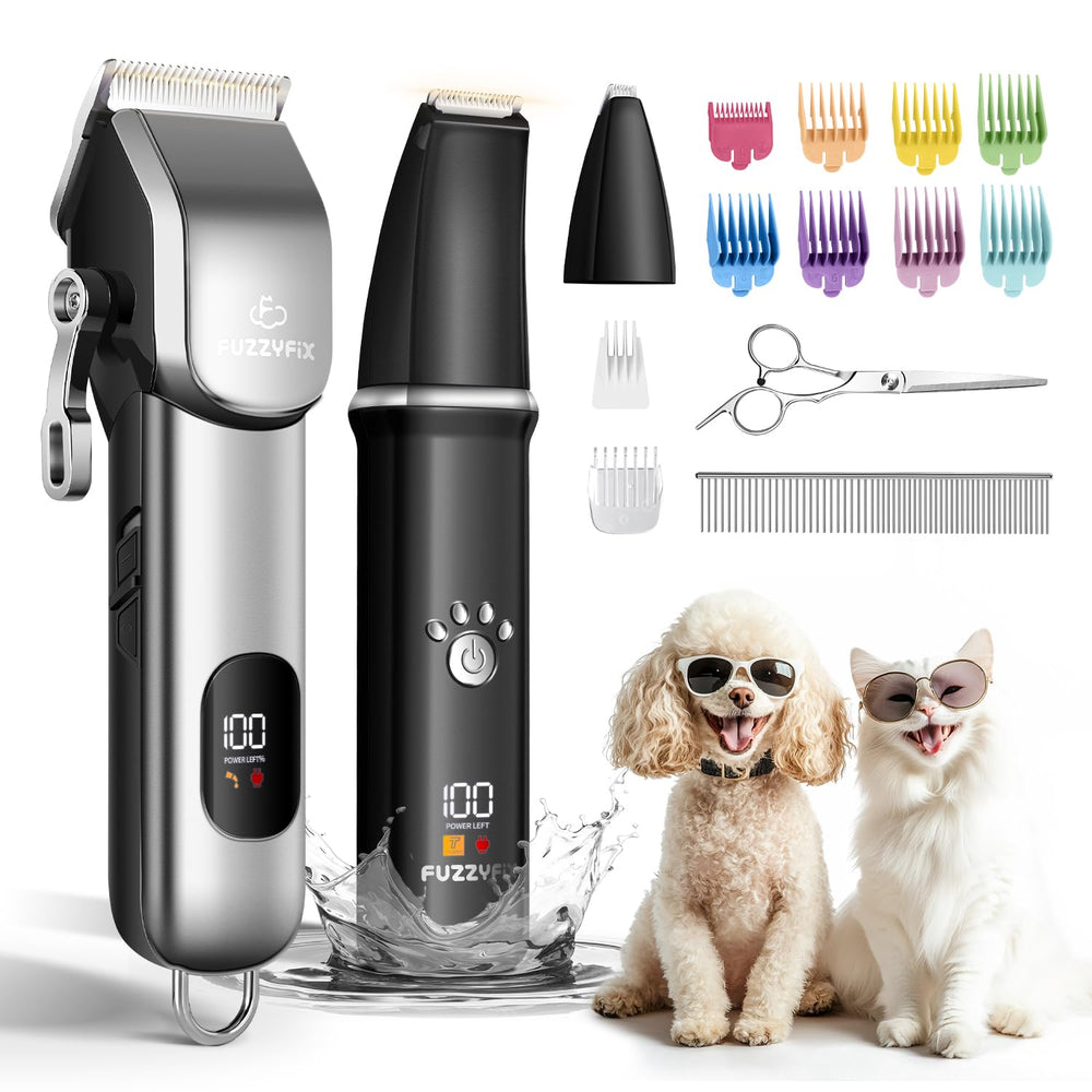 Demostración de grooming en casa con FuzzyFix, solución todo-en-uno para mascotas