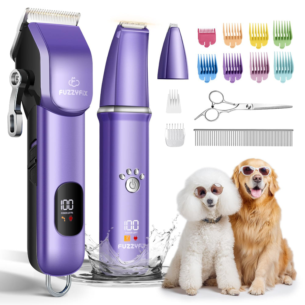Conjunto FuzzyFix para perros, kit de corte completo para cuidado profesional en casa.